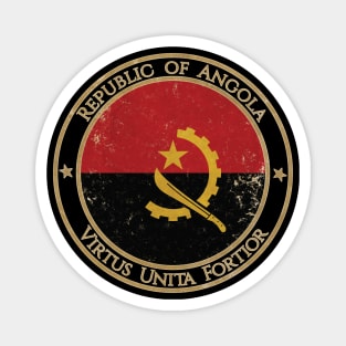 Vintage Republic of Angola Africa African Flag Magnet